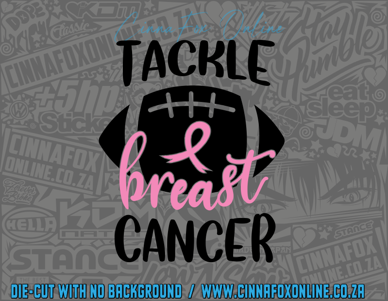 Tackle Breast Cancer Decal