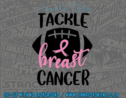 Tackle Breast Cancer Decal