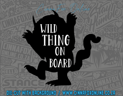 Wild Thing On Board Decal